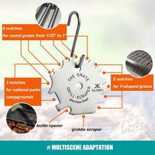 Load image into Gallery viewer, KUNIFU BBQ Grill Scraper for Griddle, Grill Grate Gadgets Cleaner, Kitchen Gadgets, Grill Camping Accessories, Ideal Gifts for Stocking Stuffers