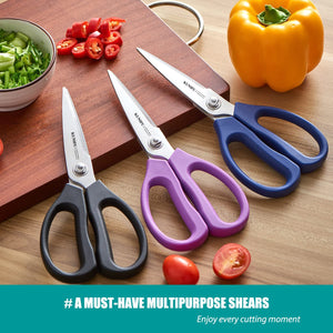 KUNIFU Kitchen Scissors All Purpose Heavy Duty BLUE